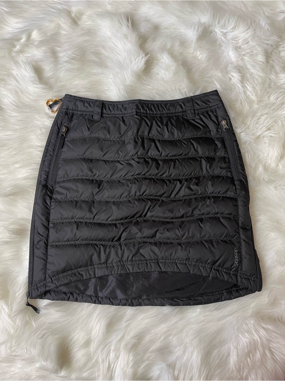 SKHOOP Short Down Skirt Women’s M Black Duck Down Puffer Ski Insulated